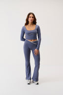 Pantalon Flare Jeanne Bleu